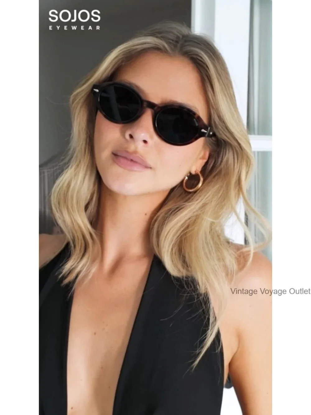 Retro Oval Polarized Sunglasses UV400 Protection for Women Men